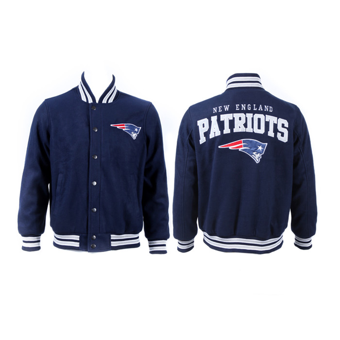 Men's New England Patriots Navy Stitched Jacket Men's New England Patriots Navy Stitched Jacket